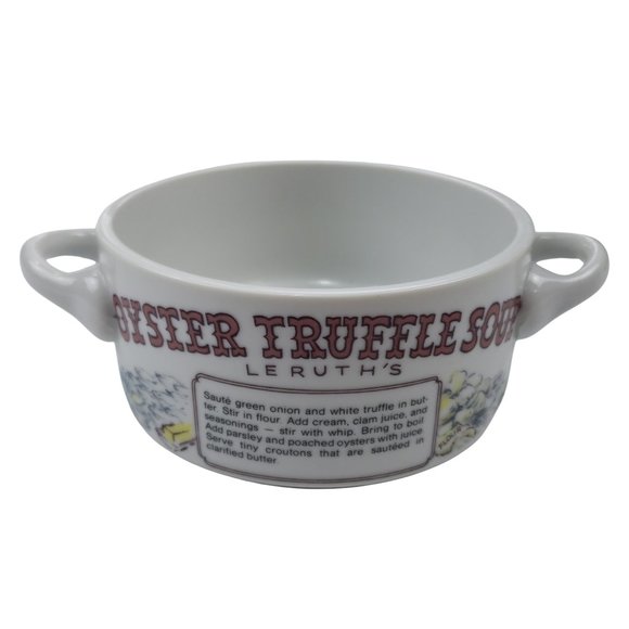 LJungberg Collection Le Ruth's Oyster Truffle Soup Recipe Two Handled Gumbo Bowl - Picture 5 of 8